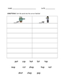 CVC Word Families Word-Work Sort