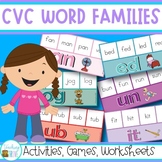 CVC Word Families Worksheets and Games