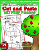CVC Word Family Apple Trees NO PREP (Cut and Paste)
