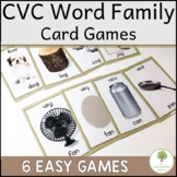 CVC Word Family Card Games