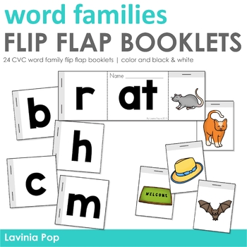 CVC Word Families Flip Flap Books by Lavinia Pop | TpT