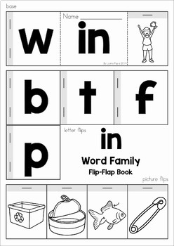 Word Family Spiral Flip Books, Educational, 37 Pieces