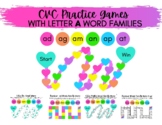 CVC Word Family Games with Letter A Words (-ad, -ag, -am, 