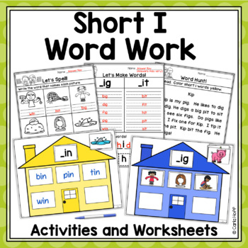 Preview of CVC Short I Word Work Activities and Worksheets