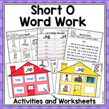 Preview of CVC Short O Word Work Activities and Worksheets