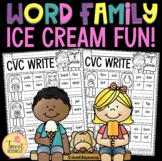 CVC Word Family Ice Cream Fun FREEBIE