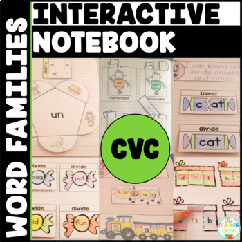 Preview of CVC Interactive Notebook Bundle Word Family
