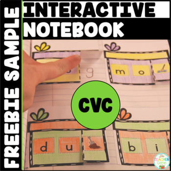 Preview of CVC Word Family Interactive Notebook Freebie
