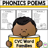 CVC Word Family Phonics Poems with Decodable Text