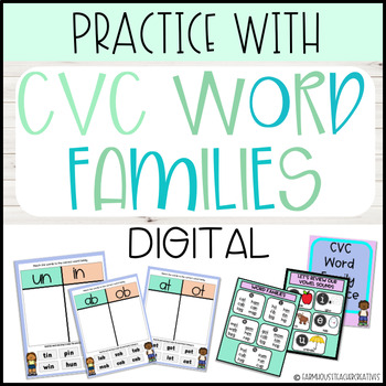 Preview of CVC Word Family Practice (Digital Slides)