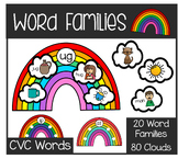CVC Word Family Rainbows - Rhyme - CVC words & Pictures - 