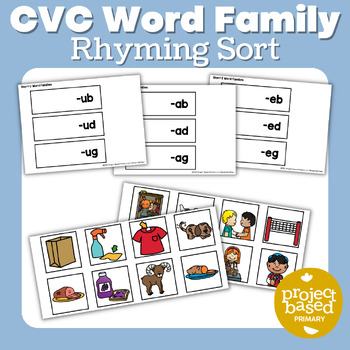 Preview of CVC Word Family Rhyming Sort