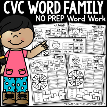 Preview of CVC Word Family Word Work