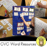CVC Word Family Word Work Set Pocket Chart Sorting No Prep