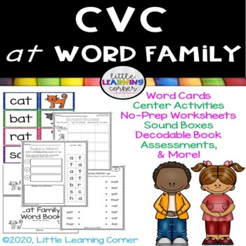 Preview of CVC at Word Family Packet ~ Short a word families