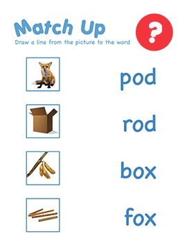 CVC Word Family -od & -ox Word Family Workbooks and Games by