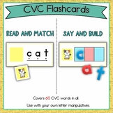 CVC Word Flashcards - Read, Match, and Build