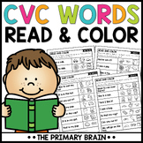 CVC Word Fluency Sentence Practice | Read and Color Worksheets