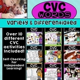 CVC Word Games Phonics Activities Centers Science of Reading