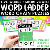 CVC Word Ladder Puzzles | Short Vowel Word Chains