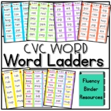CVC Word Ladders, Fluency Binder Activities, Kindergarten 