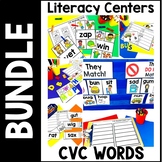 CVC Word Literacy Center Bundle for Kindergarten and 1st Grade