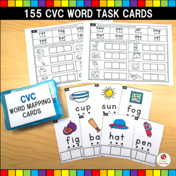 Cvc Word Mapping Cards And Worksheets 