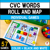 CVC Word Mapping Game Mats | Roll and Map | Science of Rea