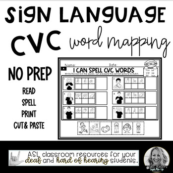 Preview of CVC Word Mapping | Sign Language