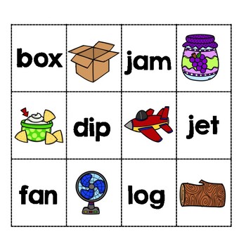 CVC Word Matching Centers Game by 1st in Class | TPT
