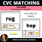 CVC Word Matching Game | Preloaded for Seesaw | Distance Learning