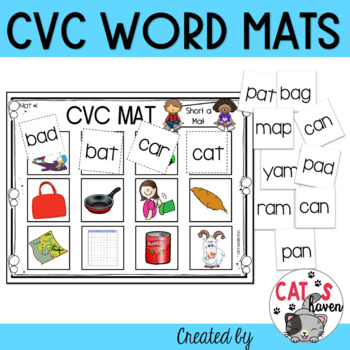 CVC Word Mats by Cat's Haven | TPT