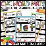 CVC Word Mats | Short vowel worksheets | Science of Readin