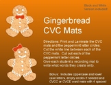 CVC Word Mats for Centers Gingerbread Theme