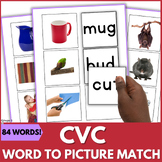 CVC Word Picture Match Rhyming Words ESL Autism Special Education