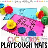 CVC Word Playdough Mats | Use with playdough alphabet stamps
