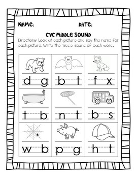 CVC Word Practice by Fabulous First Grade | Teachers Pay Teachers