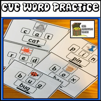 Preview of CVC Word Practice, Segmenting, Blending, Autism ABA