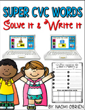 CVC Word Practice: Solve It and Write It PowerPoint Game