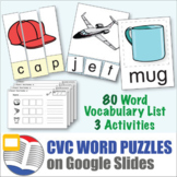 CVC Word Puzzles 80 Word Set Digital ESL ELL Newcomer