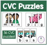 CVC Word Puzzles - CVC words & Pictures - Reading - Phonics