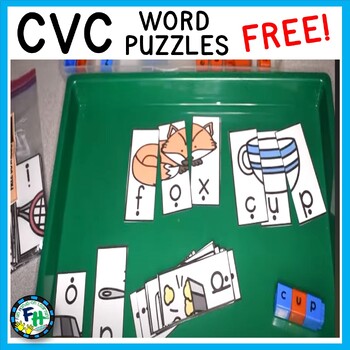 Cvc Word Puzzles Free By Fun Hands On Learning Tpt