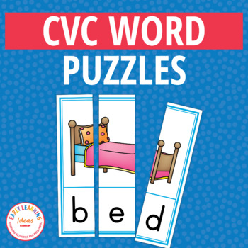 Preview of Blending CVC Words - Phoneme Blending & Segmentation - CVC Word Families Puzzles