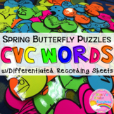 CVC Word Puzzles:Spring Edition-w/ Differentiated Recordin