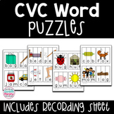 CVC Word Puzzles with Recording Sheet