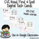 CVC Word Read, Spell, Find  Digital Task Cards {Distance L