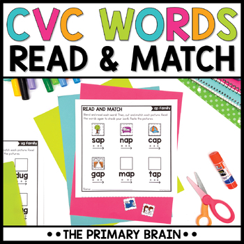 Blending CVC Words Worksheets | Segmenting With Pictures Phonics Activities