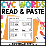 CVC Word Read and Paste Printable Fluency Practice Pages