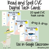 CVC Word Read and Spell Digital Task Cards {Distance Learn