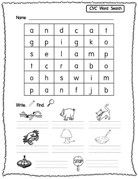 short vowel sounds word search by kristin boone tpt